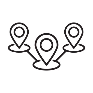 Grafik tasarım, logo, web sitesi, sosyal medya, mobil uygulama, ui illüstrasyon için dağıtım ana hatları ikonu vektörü