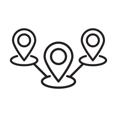 Grafik tasarım, logo, web sitesi, sosyal medya, mobil uygulama, ui illüstrasyon için dağıtım ana hatları ikonu vektörü