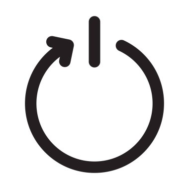 Grafik tasarım, logo, web sitesi, sosyal medya, mobil uygulama, ui illüstrasyon için otomatik güç açma simgesi vektörü