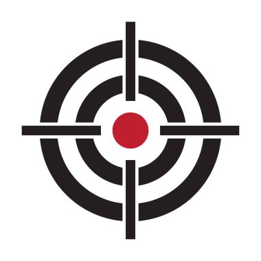 Grafik tasarım, logo, web sitesi, sosyal medya, mobil uygulama, ui illüstrasyon için hedef vektör simgesi çekiliyor