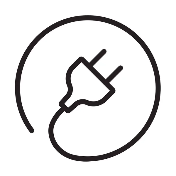Koppla Konturikon Vektor För Grafisk Design Logotyp Webbplats Sociala Medier — Stock vektor