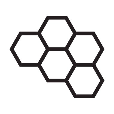 Grafik tasarım, logo, web sitesi, sosyal medya, mobil uygulama, ui illüstrasyon için bal peteği simgesi vektörü