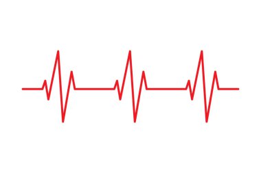 Kalp atışı çizgisi vektör sağlık konsepti grafik tasarım, logo, web sitesi, sosyal medya, mobil uygulama, ui illüstrasyon