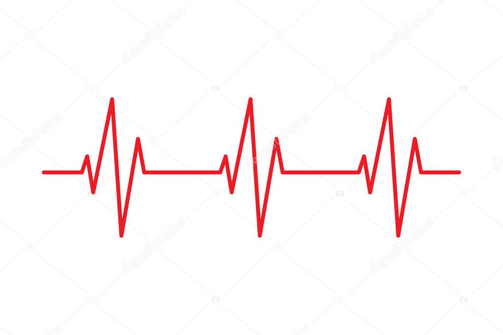 Heartbeat pulse line vector health medical concept for graphic design, logo, web site, social media, mobile app, ui illustration