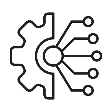 Grafik tasarım, logo, web sitesi, sosyal medya, mobil uygulama, ui illüstrasyon için veri entegrasyon ana simgesi vektörü