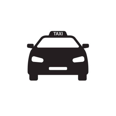 Grafik tasarım, logo, web sitesi, sosyal medya, mobil uygulama, ui illüstrasyon için taksi araç simgesi