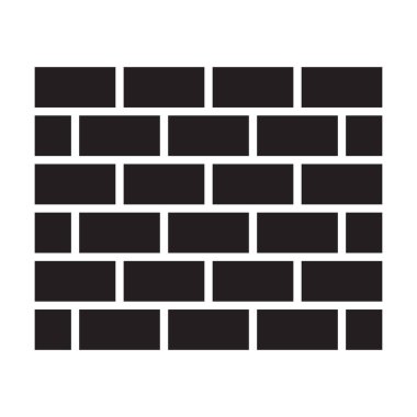 Grafik tasarımı için duvar tuğlası ikonu vektörü, logo, web sitesi, sosyal medya, mobil uygulama, ui
