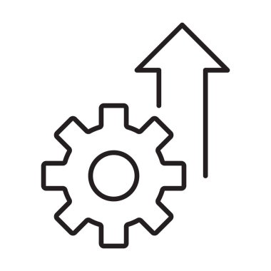 Büyüme ürünü ikonu vektör operasyonel mükemmellik sembolü web sitenizin tasarımı, logosu, uygulaması, UI.illüstrasyonu için maliyet verimliliği işareti