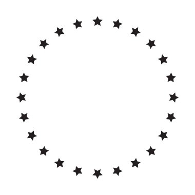 Grafik tasarım, logo, web sitesi, sosyal medya, mobil uygulama, ui illüstrasyon için daire simgesi yıldızı