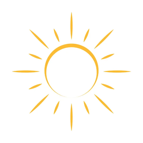 Sonnensymbolvektor Sommer Piktogramm Sonnenlicht Symbol Für Website Design Web Taste — Stockvektor