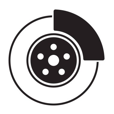 Araba fren ikonu vektör otomobil servisi, grafik tasarım, logo, web sitesi, sosyal medya, mobil uygulama, ui illüstrasyon