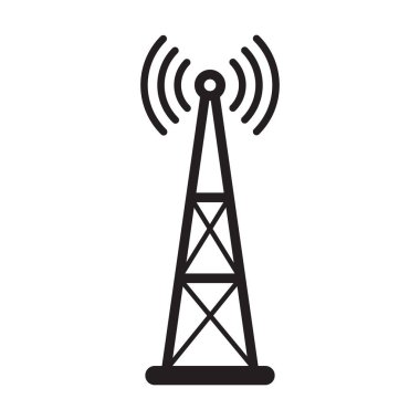 Yayın, verici anten ikon vektörü web tasarım, logo, bilgi, UI için. resimleme