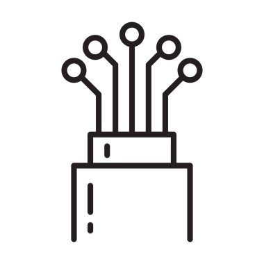 grafik tasarım, logo, web sitesi, sosyal medya, mobil uygulama, ui illüstrasyon için fiber optik kablo ikonu vektörü