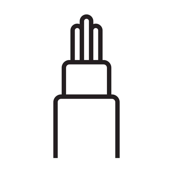 Vector Icono Cable Fibra Óptica Para Diseño Gráfico Logotipo Sitio — Vector de stock