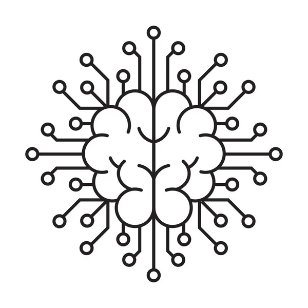 Symbole Icône Vectoriel Puce Processeur Intelligence Artificielle Pour Conception Graphique — Image vectorielle