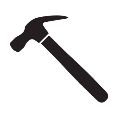 Grafik tasarım, logo, web sitesi, sosyal medya, mobil uygulama, UI illüstrasyon için çekiç simgesi vektörü