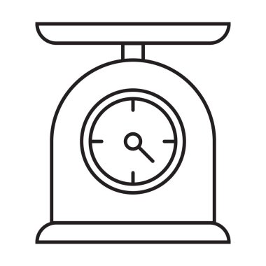 Mutfak ölçeği gıda dengesini grafik tasarım, logo, web sitesi, sosyal medya, mobil uygulama, UI illüstrasyon için dengeliyor