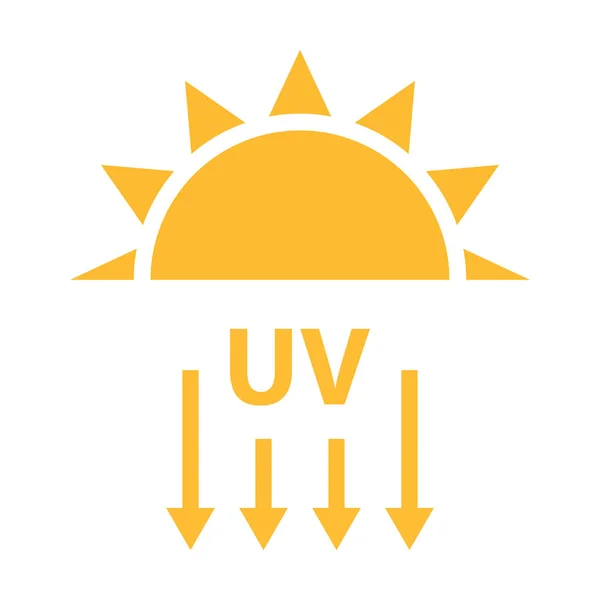 グラフィックデザイン ウェブサイト ソーシャルメディア モバイルアプリ UiイラストのためのUv放射線アイコンベクトル太陽紫外線シンボル — ストックベクタ