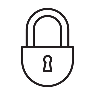 Kilitli ve açık vektör simgeleri güvenlik asma kilidi, parola, grafik tasarım, logo, web sitesi, sosyal medya, mobil, UI illüstrasyon için gizlilik sembolü