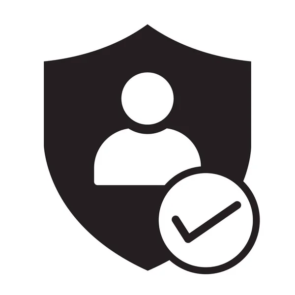Διάνυσμα Εικονιδίων Προστασίας Χρηστών Για Γραφικό Σχέδιο Λογότυπο Την Ιστοσελίδα — Διανυσματικό Αρχείο