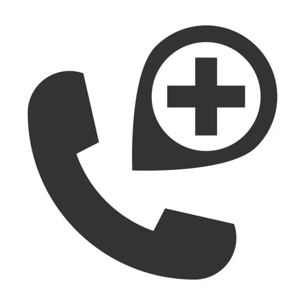 Medicinsk Telefonsamtal Ikon Vektor För Grafisk Design Logotyp Hemsida Sociala — Stock vektor