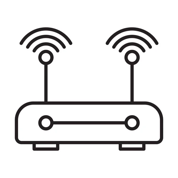 Vezeték Nélküli Router Ismétlő Ikon Vektor Grafikai Tervezés Logó Weboldal — Stock Vector