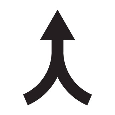 Grafik tasarımı, logo, web sitesi, sosyal medya, mobil uygulama, UI illüstrasyonu için ikon vektör işbirliği, ortaklık, ittifak, birleşme ve büyüme kavramını birleştiren iki ok