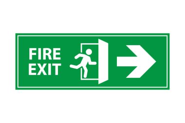 grafik tasarım, logo, web sitesi, sosyal medya, mobil uygulama için acil çıkış işareti vektörü, ui