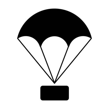 Grafik tasarım, logo, web sitesi, sosyal medya, mobil uygulama, UI illüstrasyon için paraşüt simgesi vektörü