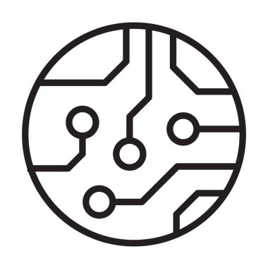 Devre tahtası, teknoloji taslak ikon vektörü. Web sitesi tasarımın için, logo, uygulama, UI. Vektör illüstrasyonu