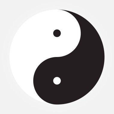 yin-yang grafik tasarımı, logo, web sitesi, sosyal medya, mobil uygulama, UI illüstrasyon için simge vektörü
