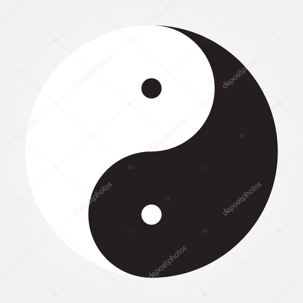 Yin-yang icon vector for graphic design, logo, website, social media, mobile app, UI illustration