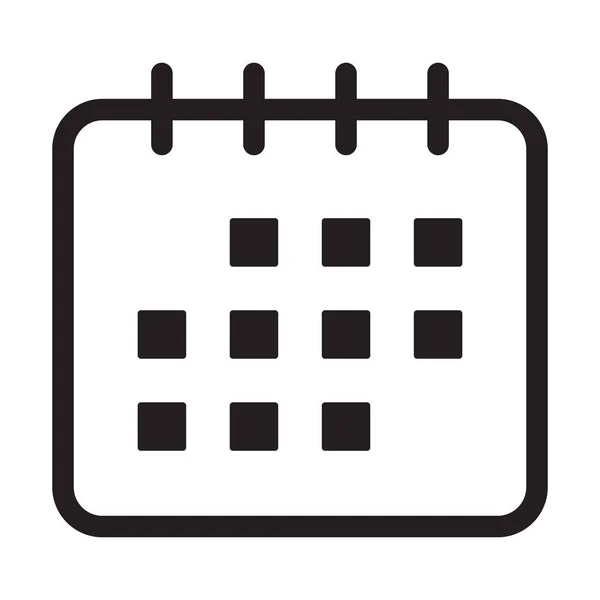 ウェブサイトのデザイン アプリ Uiのカレンダーアイコンベクトル ベクターイラスト — ストックベクタ
