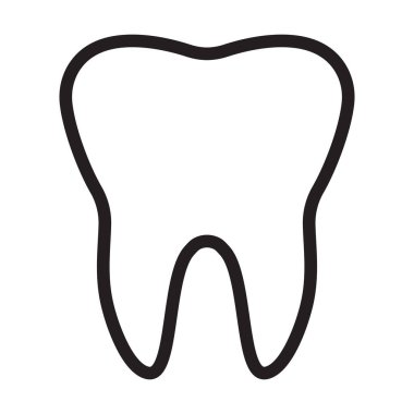 Diş ikonu vektör sağlığı ve grafik tasarımı, logo, web sitesi, sosyal medya, mobil uygulama, UI illüstrasyonu için tıbbi konsept
