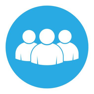 Düz stil ikon vektörü. Takım çalışması sembolü. Bir grup insan web sitesi tasarımı, logosu, uygulaması ve UI için imza atıyor. resimleme