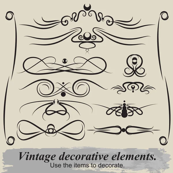 Vintage patterns. To decorate the docu — Stock Vector