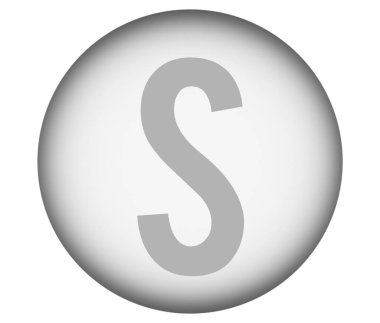 S logosu tasarımı siyah beyaz arkaplan