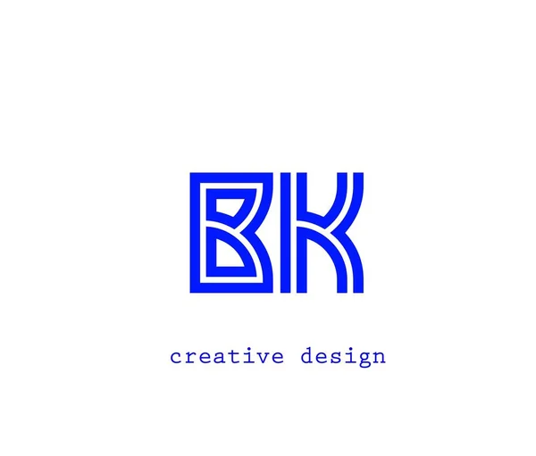 Bkロゴデザイン青と白の背景 — ストック写真