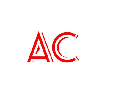  AC Logo Tasarımı Kırmızı ve Beyaz arkaplan