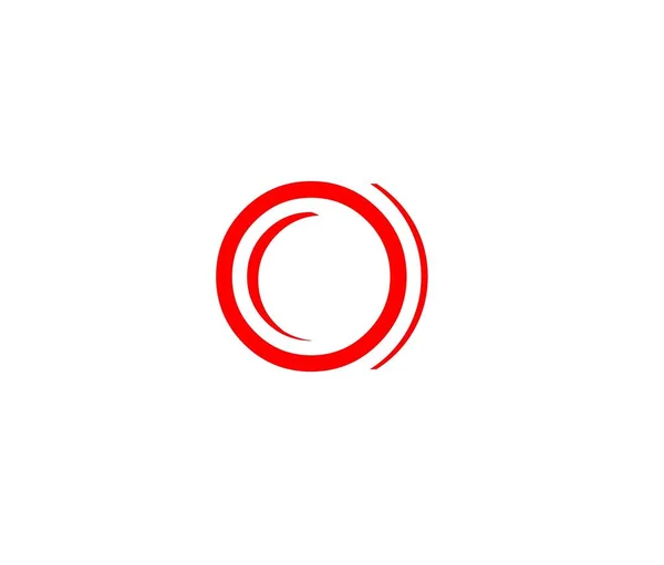 Projekt Logo Czerwono Białe Tło — Zdjęcie stockowe