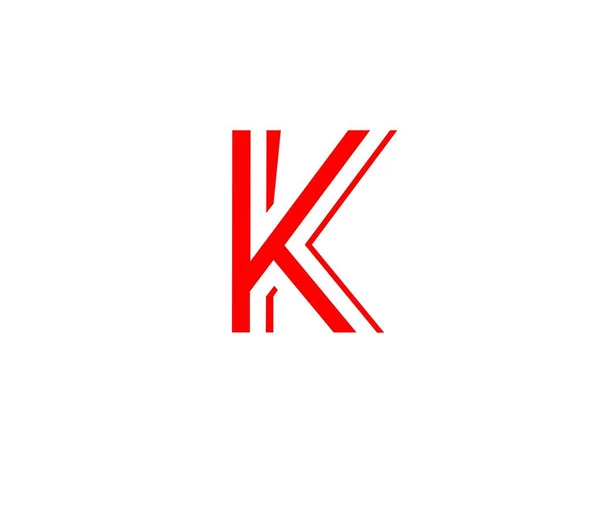 Kロゴデザイン赤と白の背景 — ストック写真