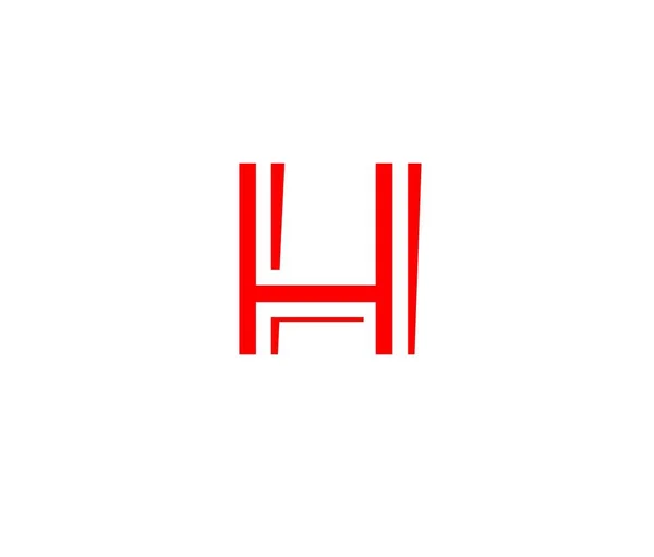 Hロゴデザイン赤と白の背景 — ストック写真