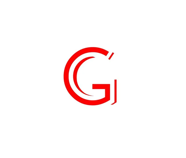  G logosu tasarımı Kırmızı ve beyaz arkaplan