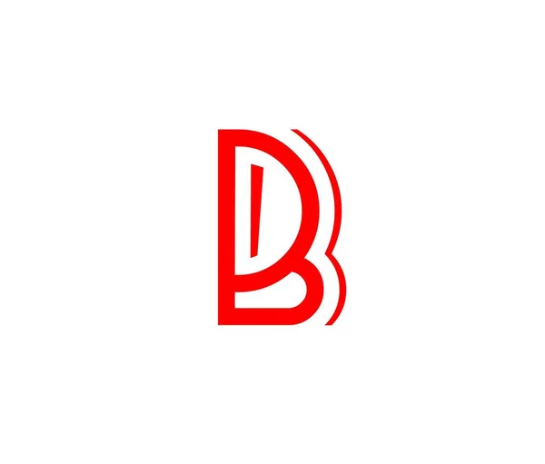 Diseño Del Logotipo Fondo Rojo Blanco — Foto de Stock