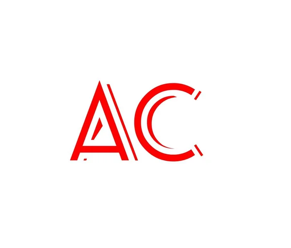  AC Logo Tasarımı Kırmızı ve Beyaz arkaplan