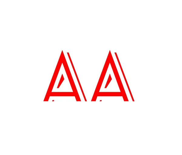 Aa标志设计红白相间的背景 — 图库照片