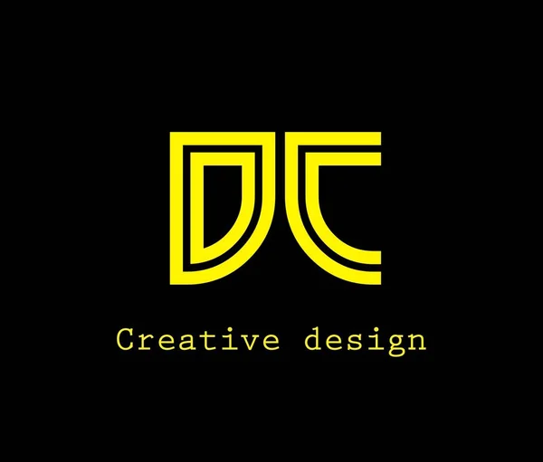 Dcクリエイティブデザイン黒と黄色の背景 — ストック写真