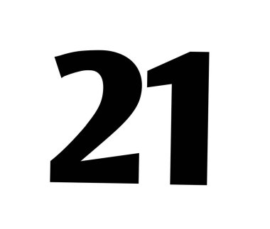 18 Numara tasarımı beyaz arkaplan