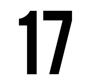  17 numara tasarımı beyaz arkaplan