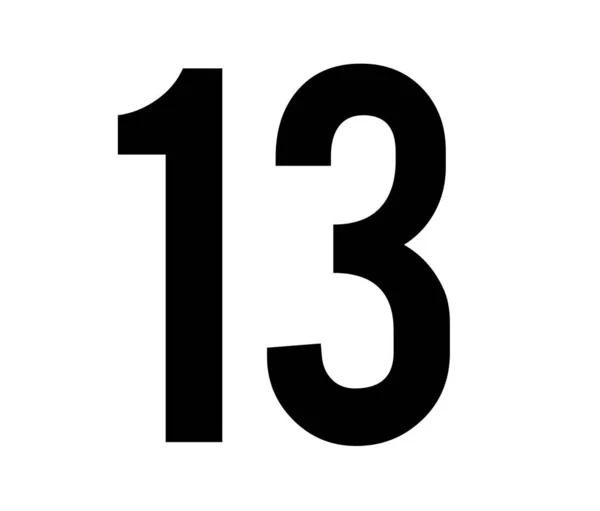 13 Numara tasarımı beyaz arkaplan